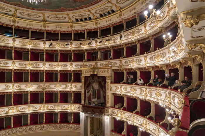Framed Print : Tourists admiring the Interior of Teatro Regio. Parma, Emilia Romagna, Italy Framed Print : Tourists admiring the Interior of Teatro Regio. Parma, Emilia Romagna, Italy