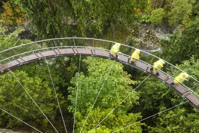 Framed Print : Tourists in Capilano Suspension Bridge and Park, Vancouver, British Columbia, Canada Framed Print : Tourists in Capilano Suspension Bridge and Park, Vancouver, British Columbia, Canada