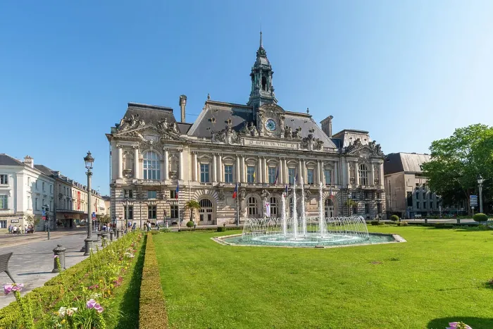 Framed Print : Tours City Hall and Place Jean Jaures, Tours, Loire Valley, France