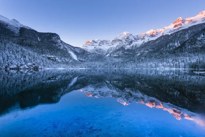 Framed Print : Tovel lake Europe, Italy, Trentino Alto Adige, Trento district, Tovel valley, Non valley