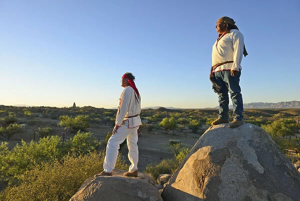 Tow Apache Indians, Apache Spirit Ranch Resort, Tombstone, Arizona, USA MR