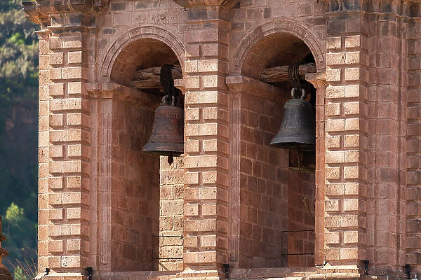 Detail of tower bells of Cusco Cathedral, UNESCO, Cusco, Cusco Province, Cusco Region, Peru