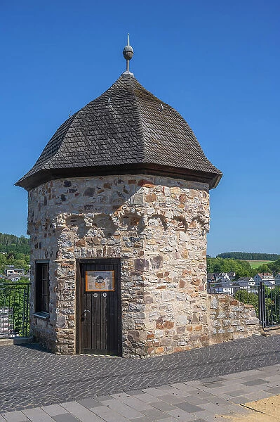 Tower at the Jews alley, Montabaur, Westerwald, Rhineland-Palatinate, Germany
