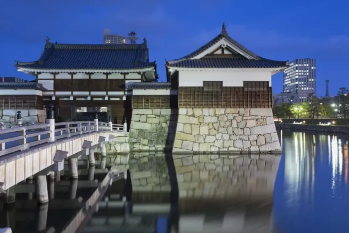 Framed Print : Tower and moat of Hiroshima castle at dusk, Hiroshima, Hiroshima Prefecture, Japan Framed Print : Tower and moat of Hiroshima castle at dusk, Hiroshima, Hiroshima Prefecture, Japan