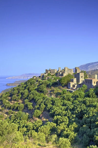 Towered Village of Vathia, Mani Peninsula, The Peloponnese, Greece, Southern Europe