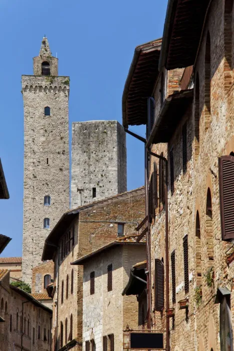 Framed Print : Towers & Buildings, San Gimignano, Tuscany, Italy