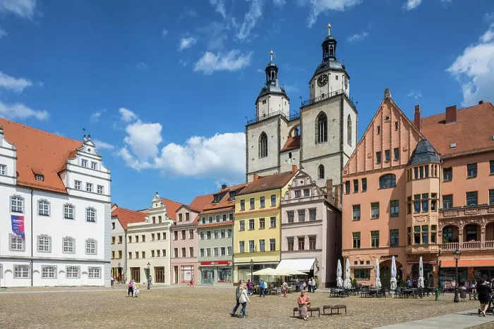 Framed Print : Town church & Rathaus, Wittenberger Marktplatz, Wittenberg, Saxony-Anhalt, Germany Framed Print : Town church & Rathaus, Wittenberger Marktplatz, Wittenberg, Saxony-Anhalt, Germany