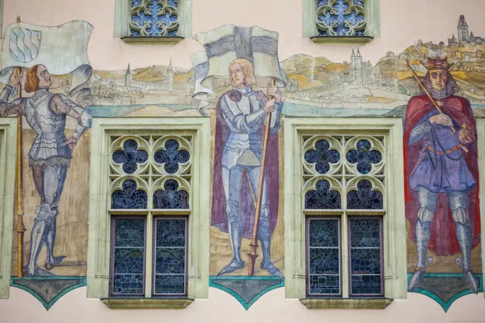 Framed Print : Town Hall Frescos, Passau, Lower Bavaria, Bavaria, Germany Framed Print : Town Hall Frescos, Passau, Lower Bavaria, Bavaria, Germany