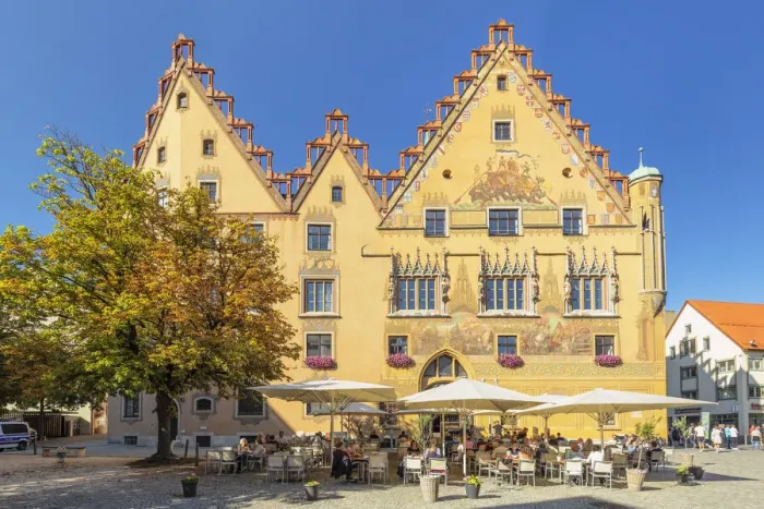 Framed Print : Town hall at the market square, Ulm an der Donau, Baden-Wurttemberg, Germany