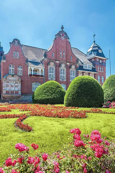 Town hall in the old town of Papenburg, Emsland, Lower Saxony, Germany