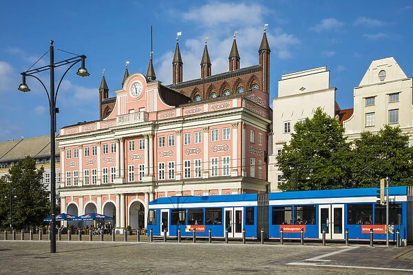 Town Hall (Rathaus), Neuer Markt, Rostock, Baltic Coast, Mecklenburg-Western Pomerania