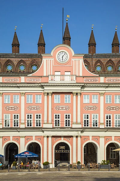 Town Hall (Rathaus), Neuer Markt, Rostock, Baltic Coast, Mecklenburg-Western Pomerania