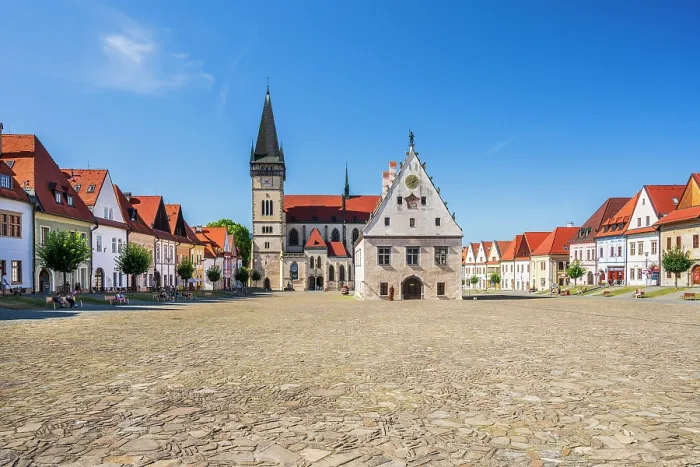Framed Print : Town Hall Square (Radnicne namestie) with Church of St. Aegidius, Bardejov, Presov, Slovakia Framed Print : Town Hall Square (Radnicne namestie) with Church of St. Aegidius, Bardejov, Presov, Slovakia