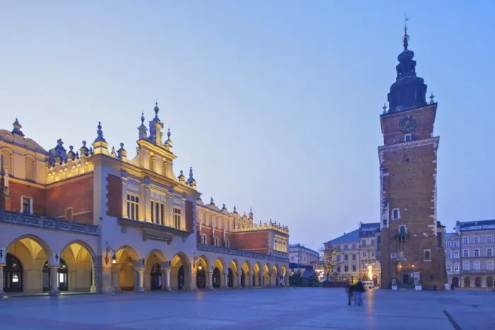 Framed Print : Town Hall Tower and Cloth Hall, Market Square, Krakow, Poland, Europe