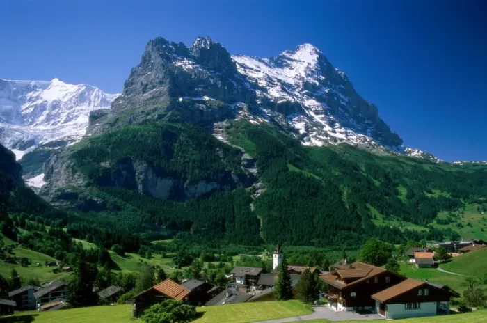 Framed Print : Town & Mountains Framed Print : Town & Mountains