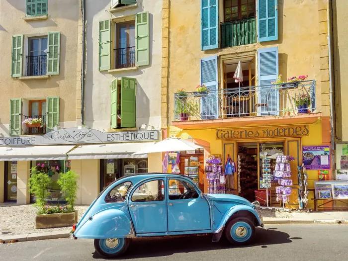 Framed Print : Town of Valensole, Citroen 2CV, Vintage Plateau de Valensole, Lavender Fields, Provence, Alpes de Haute Provence, France Framed Print : Town of Valensole, Citroen 2CV, Vintage Plateau de Valensole, Lavender Fields, Provence, Alpes de Haute Provence, France