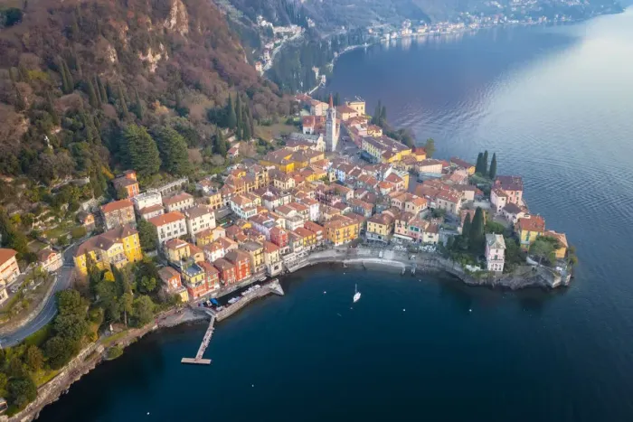 Framed Print : town of Varenna, Lake Como, at sunset in winter. Varenna, Lecco district, Lombardy, Italy Framed Print : town of Varenna, Lake Como, at sunset in winter. Varenna, Lecco district, Lombardy, Italy
