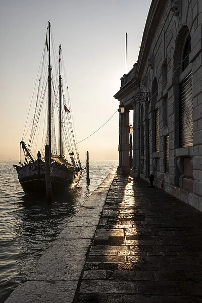 Trabaccolo Nuovo Trionfo, historic boat. Punta della Dogana, Venice, Veneto, Italy