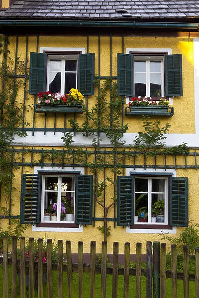 Traditional Architecture, Hallstatt, Hallstattersee, Oberosterreich, Upper Austria