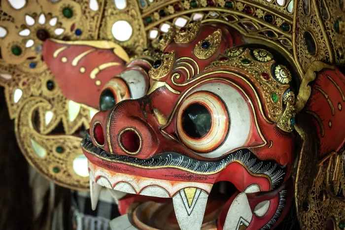 Framed Print : Traditional Barong mask used in dance ceremonies, Taman Ayun Temple, Bali, Indonesia Framed Print : Traditional Barong mask used in dance ceremonies, Taman Ayun Temple, Bali, Indonesia