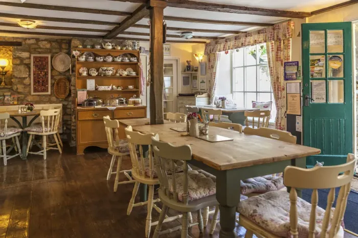 Framed Print : Traditional Cafe in Abbotsbury, Dorset, England Framed Print : Traditional Cafe in Abbotsbury, Dorset, England