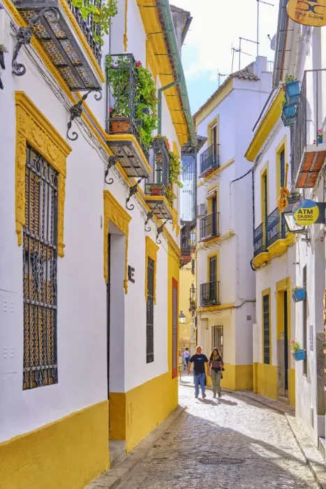 Framed Print : A traditional and coloured street in the old town of Cordoba, a UNESCO World Heritage Site. Andalucia, Spain Framed Print : A traditional and coloured street in the old town of Cordoba, a UNESCO World Heritage Site. Andalucia, Spain