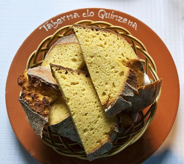 Traditional corn bread. Santarem, Portugal