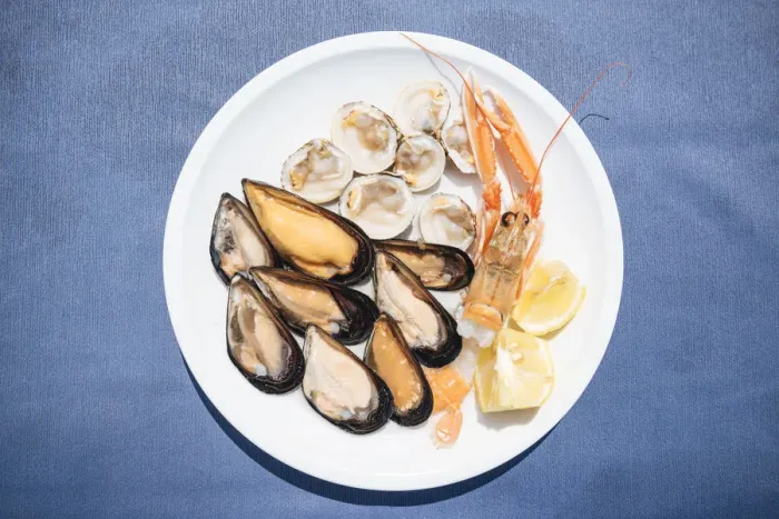 Framed Print : Traditional dish of di pesce crudo (raw seafood) at La Rotonda Framed Print : Traditional dish of di pesce crudo (raw seafood) at La Rotonda