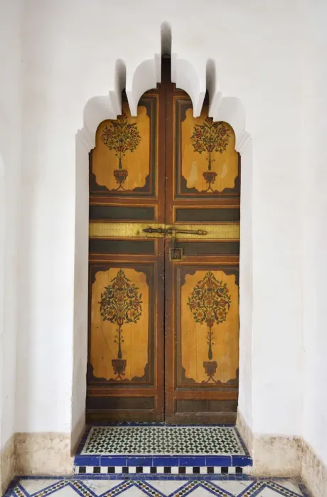 Framed Print : Traditional door. The Bahia Palace was built in the late 19th century and it was Framed Print : Traditional door. The Bahia Palace was built in the late 19th century and it was