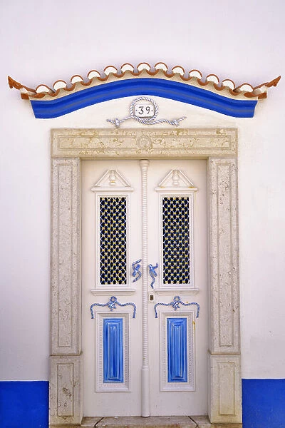 Traditional door of Ericeira. Portugal