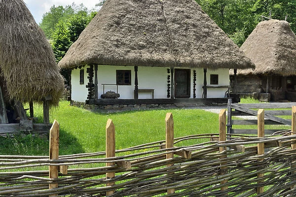Traditional farmhouse of Romania. ASTRA Museum of Traditional Folk Civilization, an