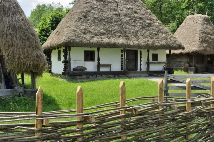 Framed Print : Traditional farmhouse of Romania. ASTRA Museum of Traditional Folk Civilization, an Framed Print : Traditional farmhouse of Romania. ASTRA Museum of Traditional Folk Civilization, an