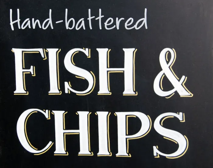 Framed Print : Traditional Fish & Chips, London, UK Framed Print : Traditional Fish & Chips, London, UK
