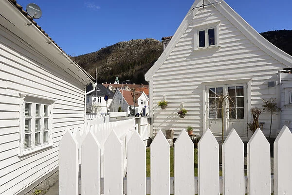 Traditional fishermens houses of Sandviken, Bergen. Norway