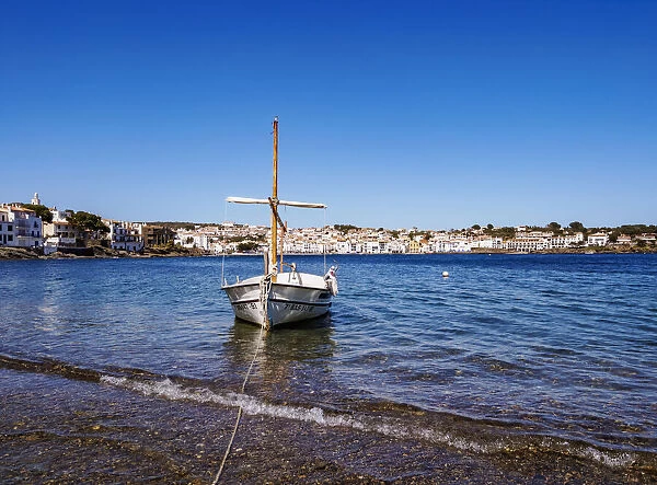 Traditional Fishing Boat by the coast of Cadaques, Cap de Creus Peninsula, Catalonia