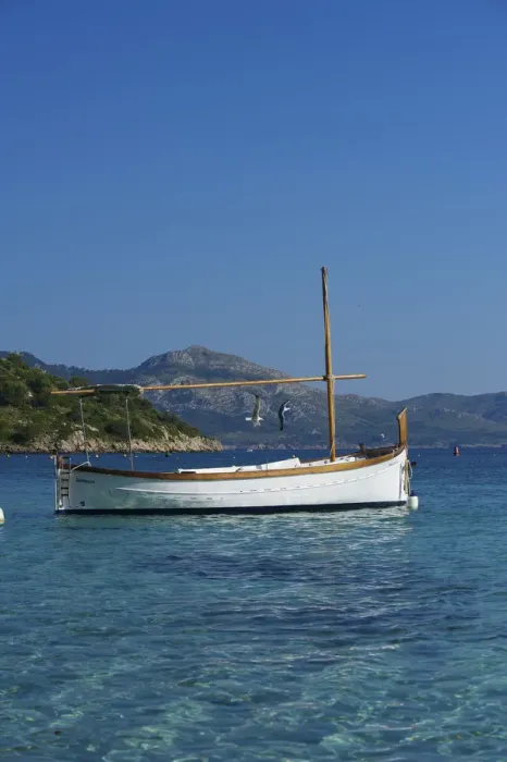 Framed Print : Traditional Fishing Boat at Playa Formentor, Majorca, Balearics, Spain Framed Print : Traditional Fishing Boat at Playa Formentor, Majorca, Balearics, Spain