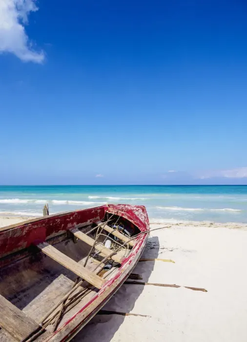 Framed Print : Traditional Fishing Boat at Seven Mile Beach, Long Bay, Negril, Westmoreland Parish Framed Print : Traditional Fishing Boat at Seven Mile Beach, Long Bay, Negril, Westmoreland Parish