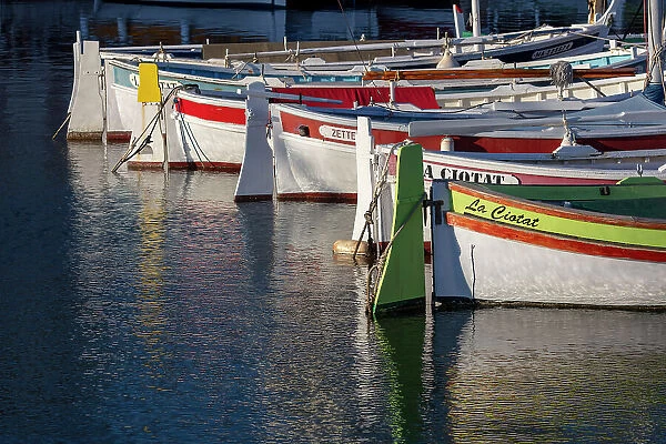 Traditional fishing boats in La Ciotat port, Bouches-du-Rhone, Provence-Alpes-Cote d'Azur, France