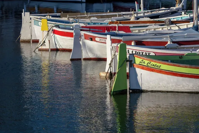 Framed Print : Traditional fishing boats in La Ciotat port, Bouches-du-Rhone, Provence-Alpes-Cote d'Azur, France