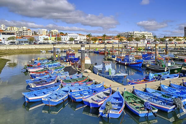 Traditional fishing boats. Setubal, Portugal