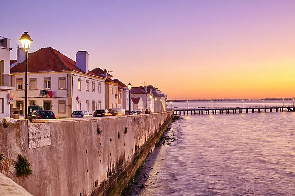 The traditional fishing village of Alcochete, spreading along the river Tagus