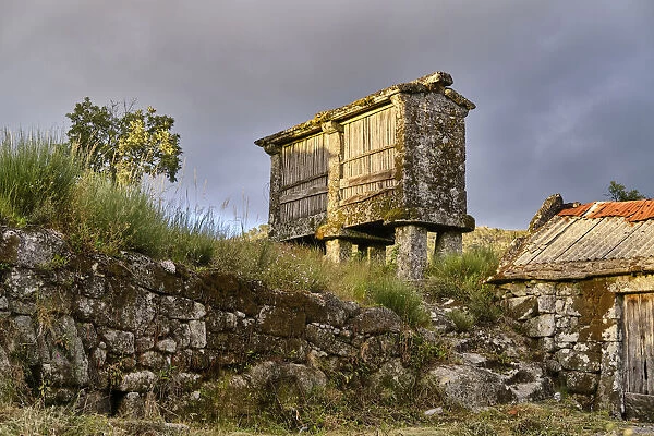 A traditional granary (espigueiro) at Bobal, serra do Alvao. Tras os Montes, Portugal
