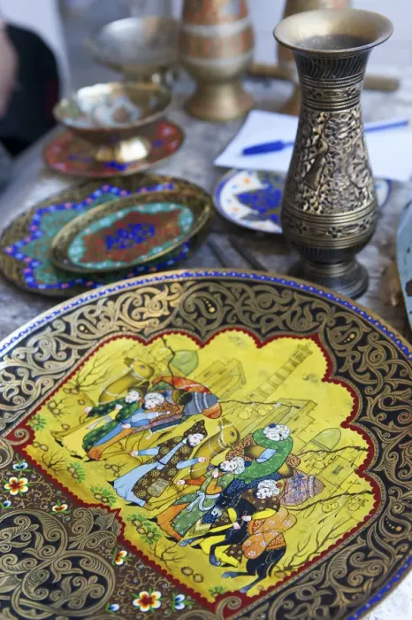 Framed Print : Traditional handicraft, Bukhara, Uzbekistan