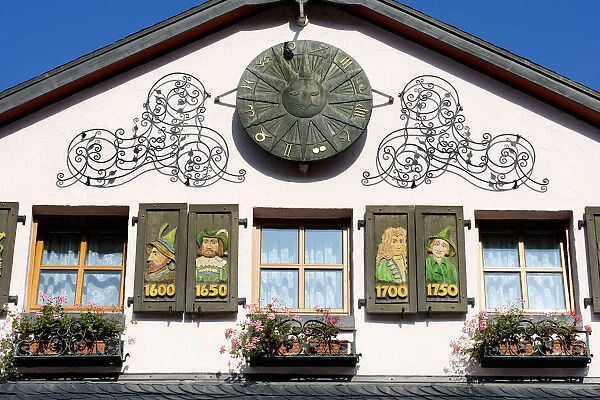 Traditional house, Altenahr, Ahr valley, Eifel, North Rhine Westphalia, Germany
