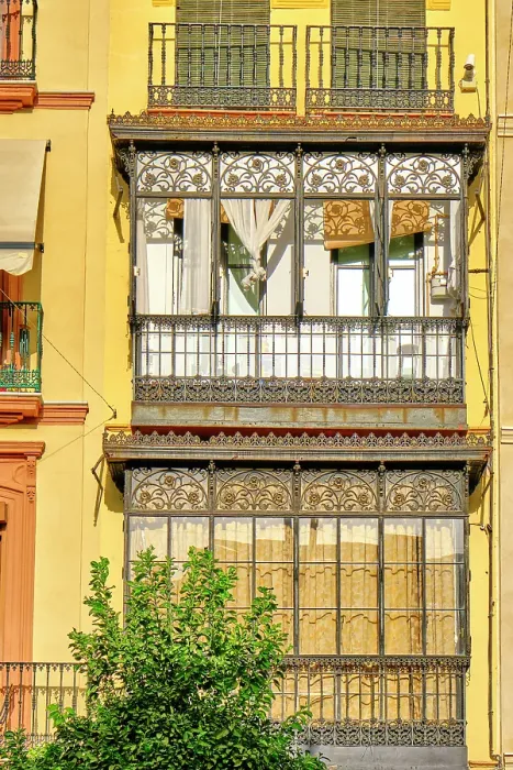 Framed Print : Traditional house of Seville. Andalusia, Spain Framed Print : Traditional house of Seville. Andalusia, Spain