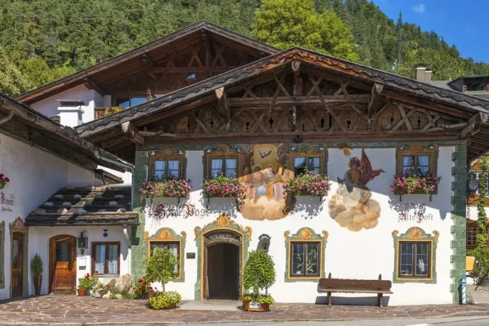 Framed Print : Traditional houses at KrAon, Bavaria, Germany Framed Print : Traditional houses at KrAon, Bavaria, Germany