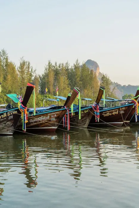 Framed Print : Traditional long tail boats at Nopharat Thara, Ao Nang, Krabi, Thailand Framed Print : Traditional long tail boats at Nopharat Thara, Ao Nang, Krabi, Thailand