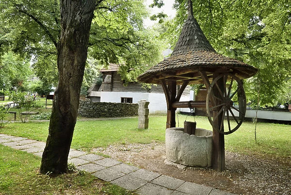 Traditional well from Maramures region. The National Village Museum (Muzeul Satului)