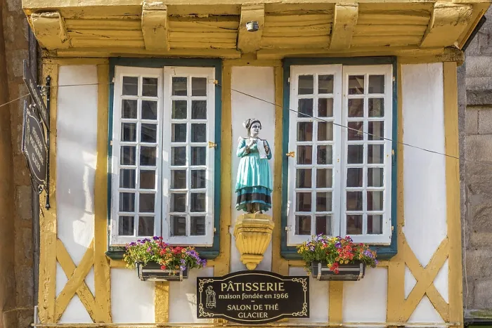 Framed Print : Traditional patisserie on Rue Kereon in the old town of Quimper, Finistere, Brittany, France Framed Print : Traditional patisserie on Rue Kereon in the old town of Quimper, Finistere, Brittany, France