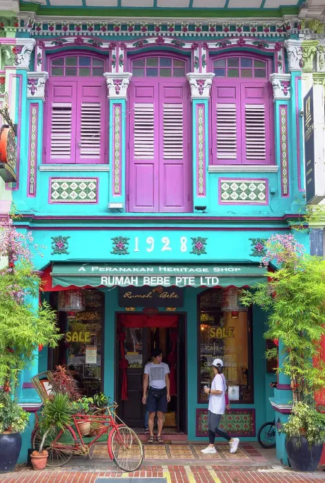 Framed Print : Traditional Peranakan boutique shop Rumah Bebe, Katong, Singapore Framed Print : Traditional Peranakan boutique shop Rumah Bebe, Katong, Singapore